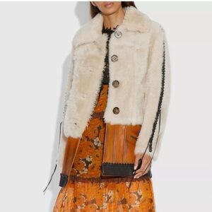 Coach 1941 Shearling Leather Coat New